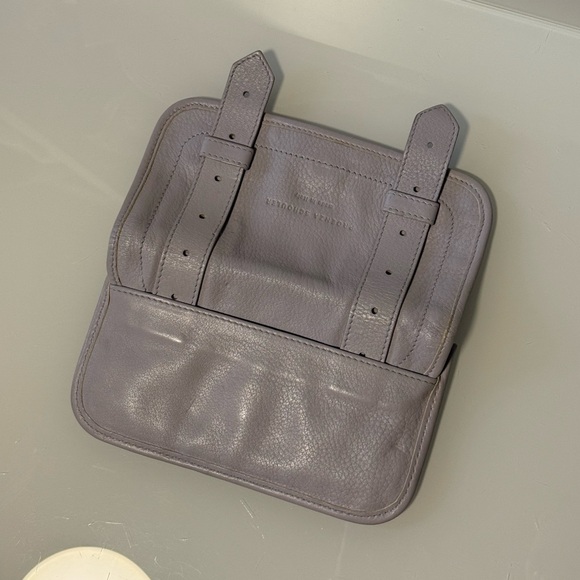 Gray Lilac Leather Women's Clutch - Picture 10 of 17